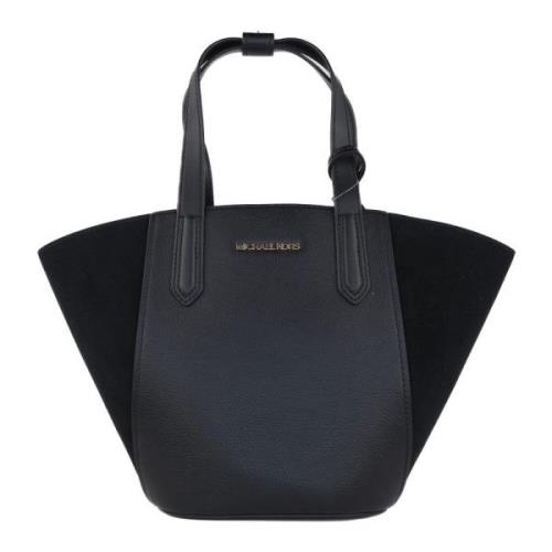 Michael Kors Liten Pebbled Läder Mocka Tote Väska Black, Herr