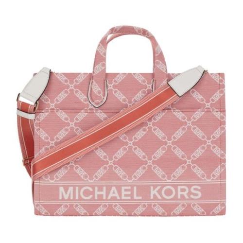 Michael Kors Canvasväska med Logodetaljer Red, Dam