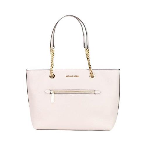 Michael Kors Front Zip Chain Tote Bag Handväska Pink, Dam