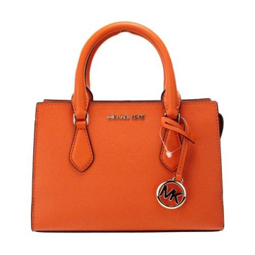 Michael Kors Sheila Small Poppy Vegan Crossbody Satchel Orange, Dam