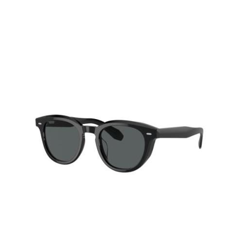 Oliver Peoples N.05 Sun Oval Polariserade Solglasögon Black, Unisex