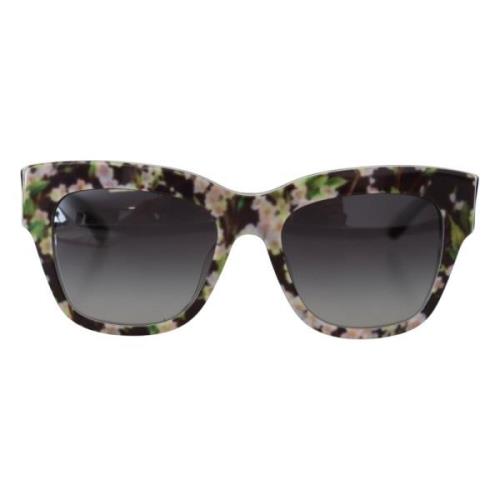 Dolce & Gabbana Elegant Svart Solglasögon med Gradient Multicolor, Dam