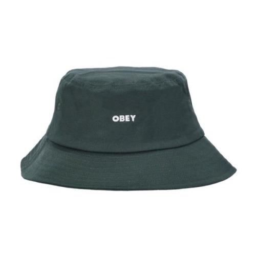 Obey Modig Twill Bucket Hat Mörk Cedar Green, Herr