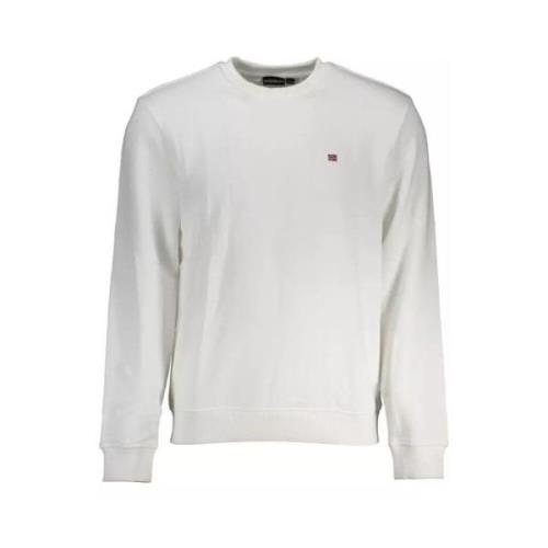 Napapijri Vitt Sweatshirt med Brodyr White, Herr