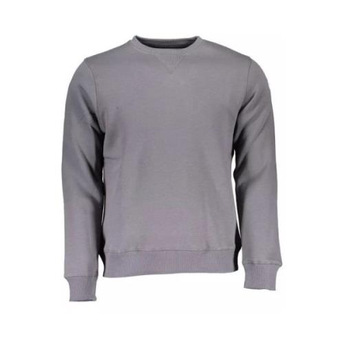 North Sails Blå Bomullsblandning Crewneck Tröja Blue, Herr