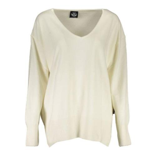 North Sails Eco-Chic Logo V-Neck Pullover Beige, Dam