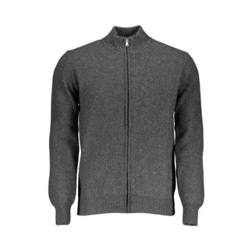 North Sails Gr Zip-Up Stickad Kofta Gray, Herr