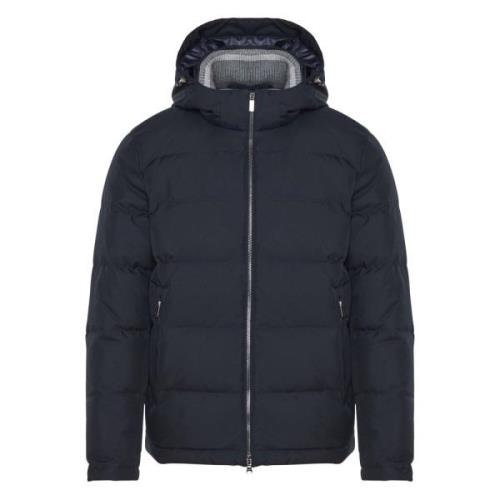 Paul & Shark Nylon Hooded Jacka med Fickor Blue, Herr