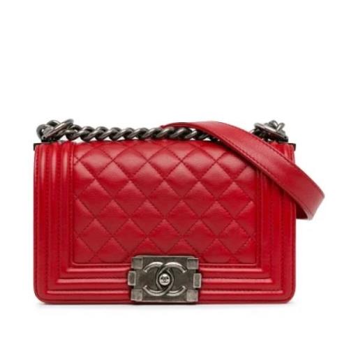 Chanel Vintage Pre-owned Laeder axelremsvskor Red, Dam