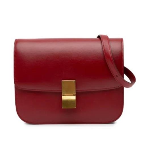 Celine Vintage Pre-owned Laeder crossbodyvskor Red, Dam