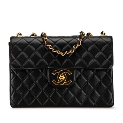 Chanel Vintage Pre-owned Laeder axelremsvskor Black, Dam