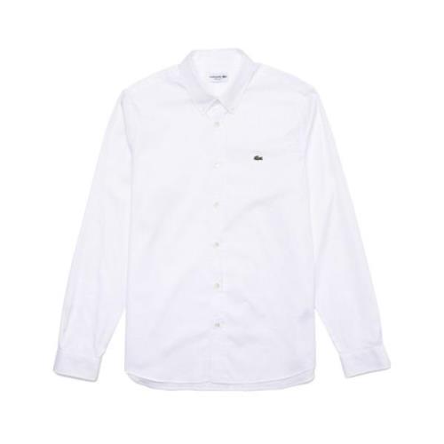 Lacoste Vanlig Skjorta White, Herr