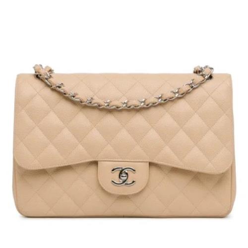 Chanel Vintage Pre-owned Laeder axelremsvskor Beige, Dam