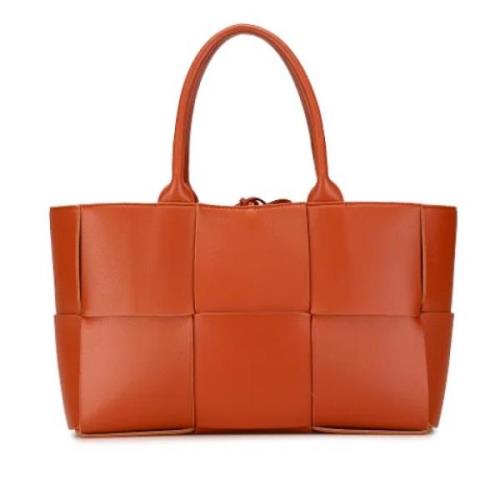 Bottega Veneta Vintage Pre-owned Laeder totevskor Orange, Dam