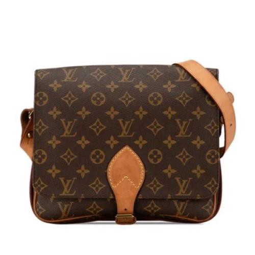 Louis Vuitton Vintage Pre-owned Canvas crossbodyvskor Brown, Dam