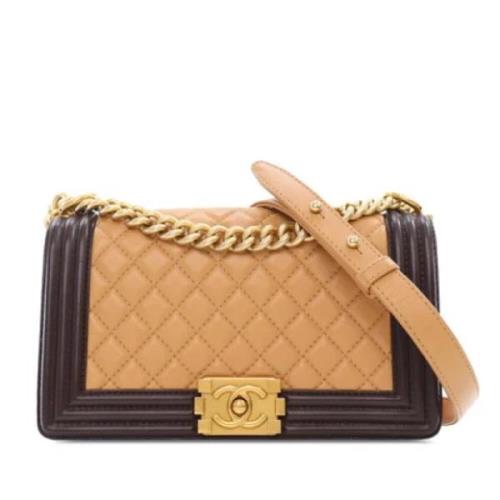 Chanel Vintage Pre-owned Laeder crossbodyvskor Brown, Dam