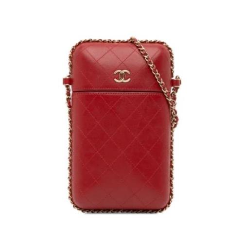 Chanel Vintage Pre-owned Laeder axelremsvskor Red, Dam