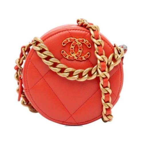 Chanel Vintage Pre-owned Laeder axelremsvskor Orange, Dam