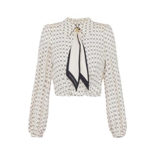 Elisabetta Franchi Cropped Skjorta White, Dam