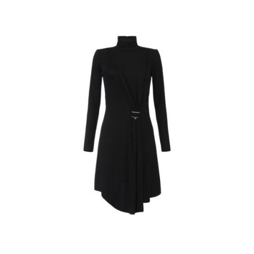 Elisabetta Franchi Hög Hals Klänning Black, Dam