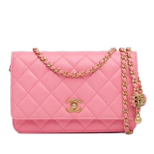 Chanel Vintage Pre-owned Laeder crossbodyvskor Pink, Dam