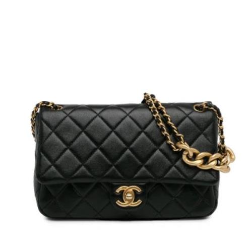 Chanel Vintage Pre-owned Laeder axelremsvskor Black, Dam