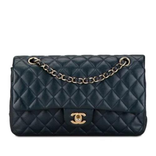 Chanel Vintage Pre-owned Laeder axelremsvskor Blue, Dam