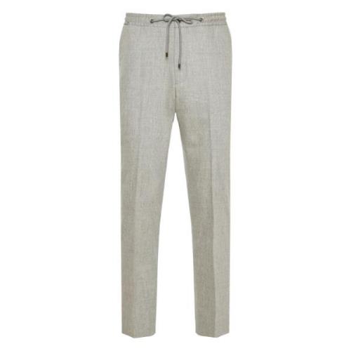 Corneliani Flanell Dragsko Stretch Byxor Gray, Herr