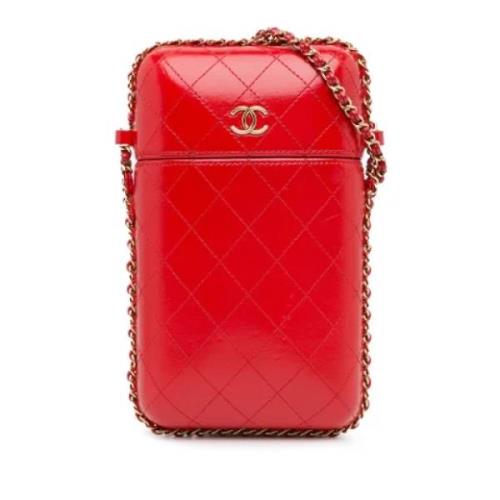 Chanel Vintage Pre-owned Laeder axelremsvskor Red, Dam