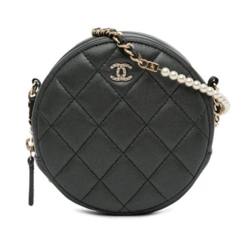 Chanel Vintage Pre-owned Laeder axelremsvskor Black, Dam