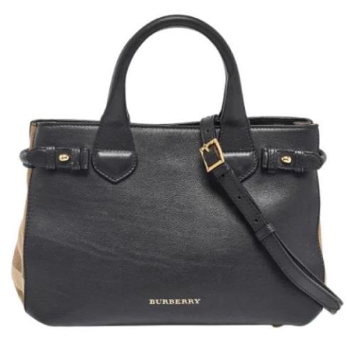 Burberry Vintage Pre-owned Canvas totevskor Black, Dam