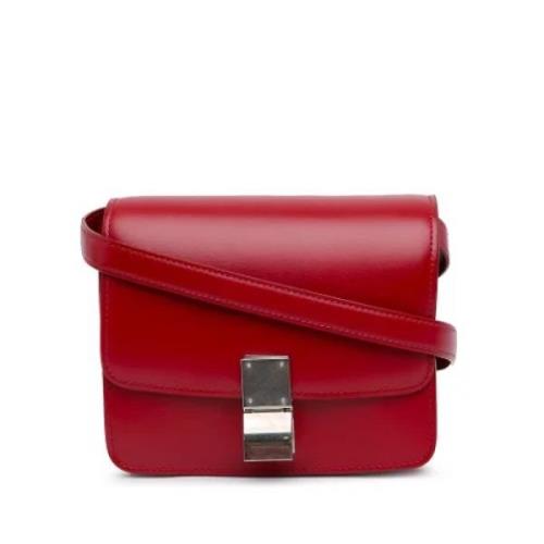 Celine Vintage Pre-owned Laeder crossbodyvskor Red, Dam