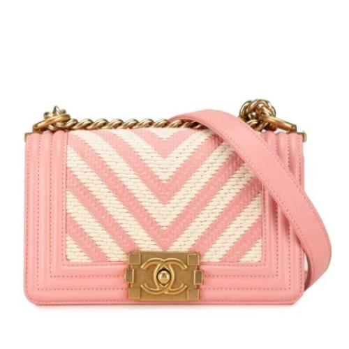 Chanel Vintage Pre-owned Canvas crossbodyvskor Pink, Dam