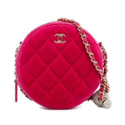 Chanel Vintage Pre-owned Sammet axelremsvskor Pink, Dam