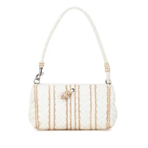 Bottega Veneta Vintage Pre-owned Laeder axelremsvskor White, Dam