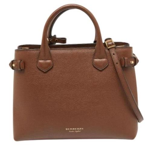 Burberry Vintage Pre-owned Tyg totevskor Brown, Dam