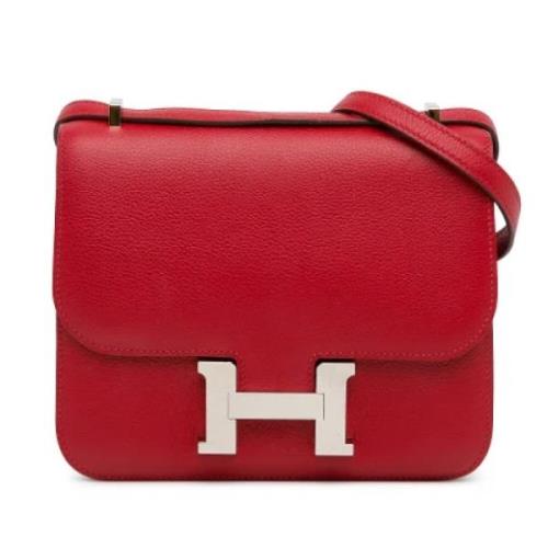 Hermès Vintage Pre-owned Laeder crossbodyvskor Red, Dam