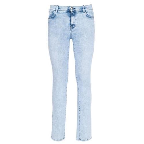 Twinset Push Up Jeans med Fem Fickor Blue, Dam