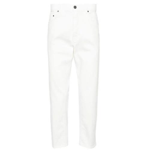 Lardini Vita Tapered-Leg Jeans White, Herr