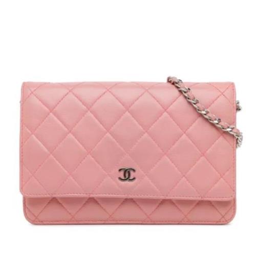 Chanel Vintage Pre-owned Laeder crossbodyvskor Pink, Dam