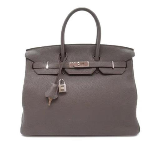 Hermès Vintage Pre-owned Laeder handvskor Gray, Dam