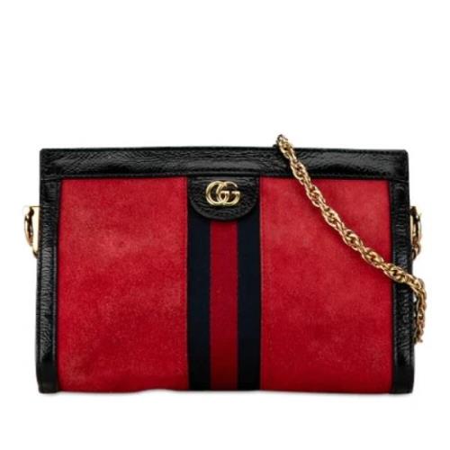 Gucci Vintage Pre-owned Mocka crossbodyvskor Red, Dam