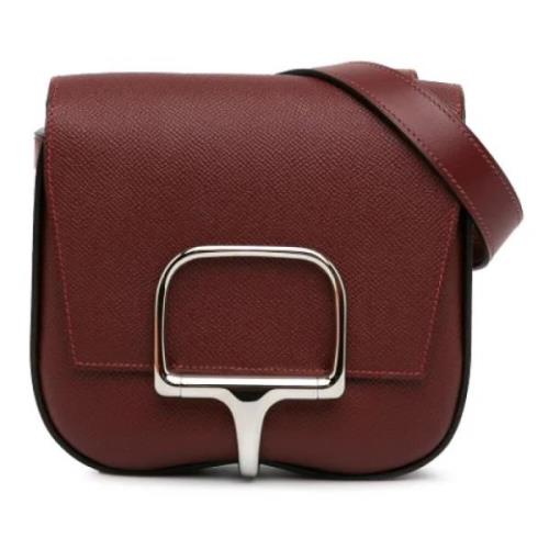 Hermès Vintage Pre-owned Laeder crossbodyvskor Red, Dam