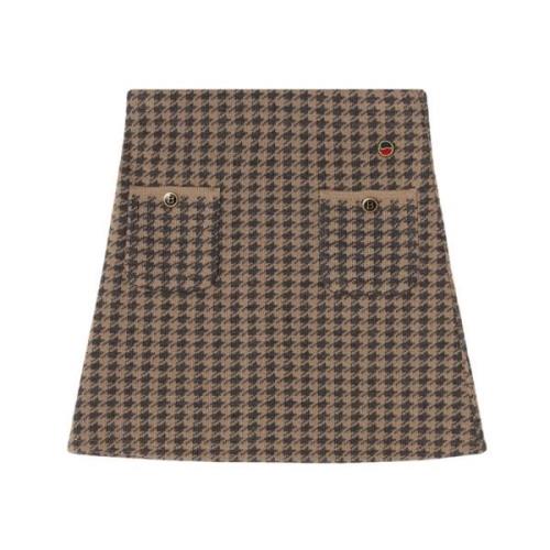 Busnel Dogtooth Jacquard Ullkjol Multicolor, Dam