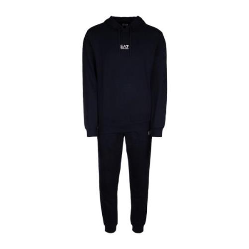 Emporio Armani EA7 Sporty Tracksuit Set Blue, Herr