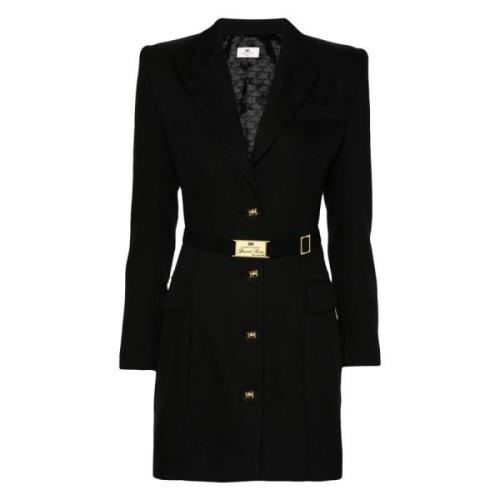 Elisabetta Franchi Elegant Svart Klänning Black, Dam