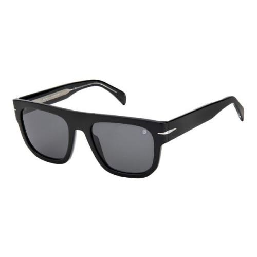 Eyewear by David Beckham Svart/Grå Solglasögon DB 7044/S Black, Herr