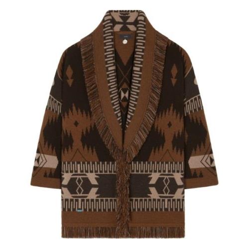 Alanui Icon Jacquard Cardigan Brown, Dam