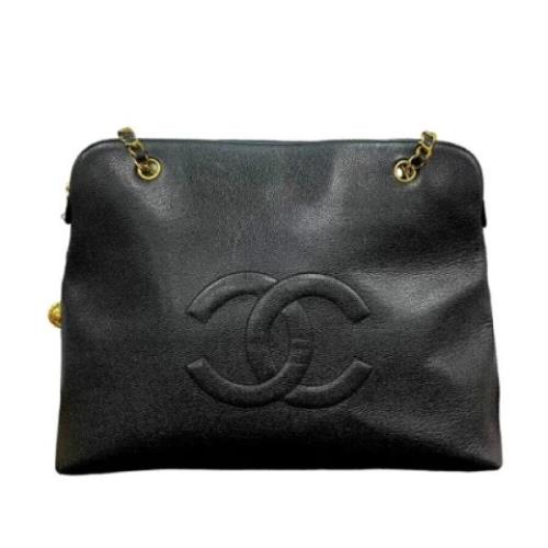 Chanel Vintage Pre-owned Laeder axelremsvskor Black, Dam