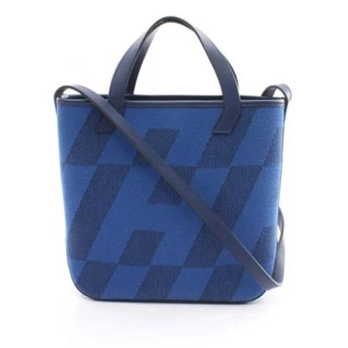 Hermès Vintage Pre-owned Canvas handvskor Blue, Dam